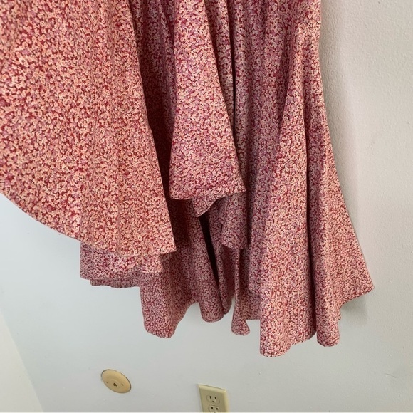 Petersyn pink floral ruffle front maxi skirt - Picture 5 of 13